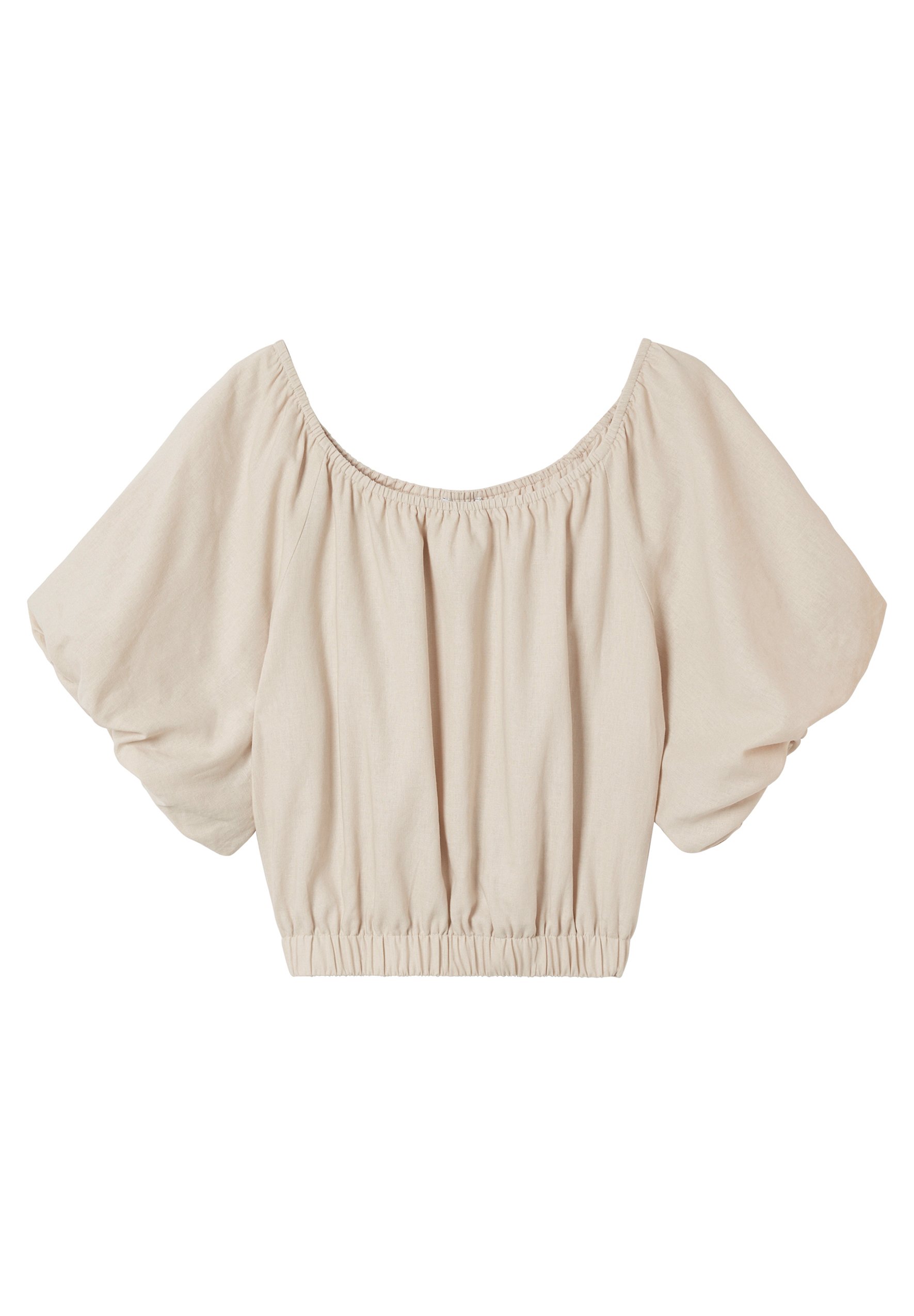 Off shoulder bluse beige Clearance